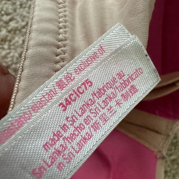 Lot of 3 Pink Victoria Secret Bras 34 c blue nude tan push up - Picture 10 of 12